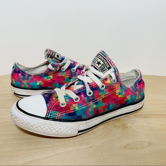 Converse Other - Multi Color Pixelated Pixels Canvas Low-Top
